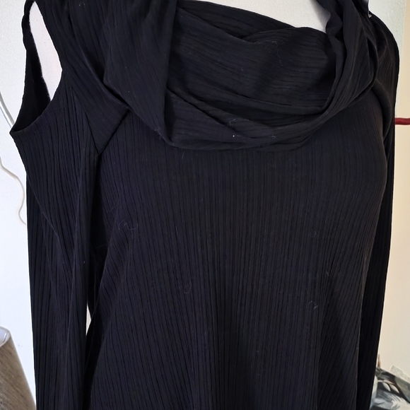 Attitudes by Renee Black Cowl Neck Sweater - Picture 3 of 13